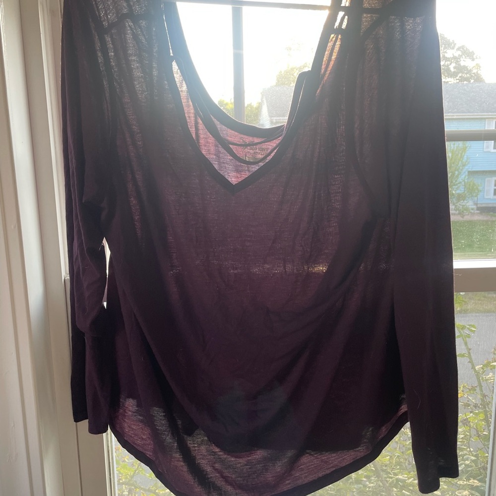 Women's Purple Long Sleeve Top